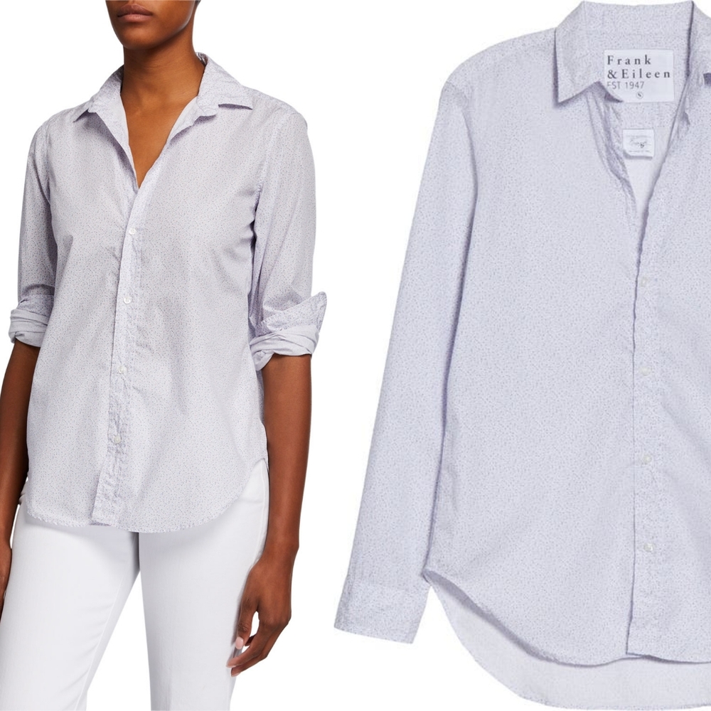 NWT Frank & Eileen Frank Superfine Cotton Poplin Button-Down Shirt